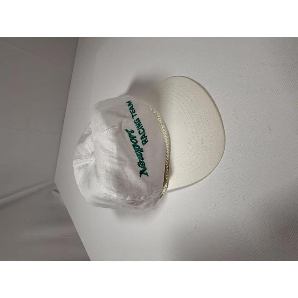Vintage Newport Racing Team White Cotton Baseball Cap Hat